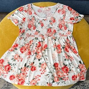Bobbie Brooks Floral Smocked Dress